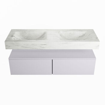 corian waschtisch set alan dlux 130 cm weiß marmor opalo ADX130cal2lD2opa