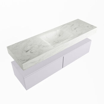 corian waschtisch set alan dlux 150 cm weiß marmor opalo ADX150cal2lM0opa