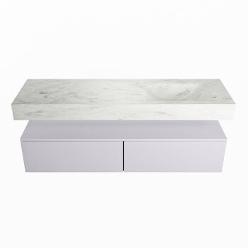 corian waschtisch set alan dlux 150 cm weiß marmor opalo ADX150cal2lR0opa