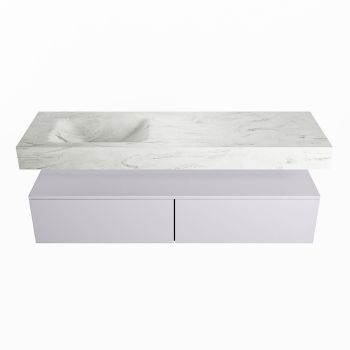 corian waschtisch set alan dlux 150 cm weiß marmor opalo ADX150cal2ll1opa