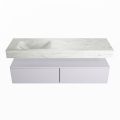 corian waschtisch set alan dlux 150 cm weiß marmor opalo ADX150cal2ll1opa