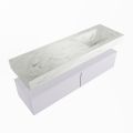 corian waschtisch set alan dlux 150 cm weiß marmor opalo ADX150cal2lR1opa