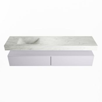 corian waschtisch set alan dlux 200 cm weiß marmor opalo ADX200cal2ll0opa