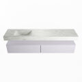 corian waschtisch set alan dlux 200 cm weiß marmor opalo ADX200cal2ll0opa