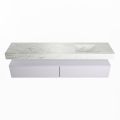 corian waschtisch set alan dlux 200 cm weiß marmor opalo ADX200cal2lR0opa
