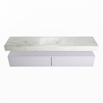 corian waschtisch set alan dlux 200 cm weiß marmor opalo ADX200cal2lM1opa