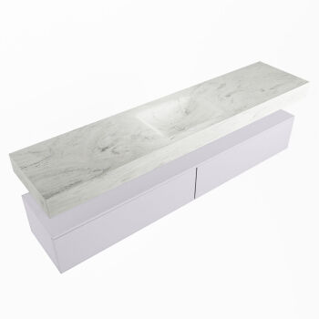 corian waschtisch set alan dlux 200 cm weiß marmor opalo ADX200cal2lM1opa