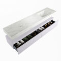 corian waschtisch set alan dlux 200 cm weiß marmor opalo ADX200cal2lR1opa