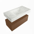 corian waschtisch set alan dlux 90 cm weiß marmor opalo ADX90Rus1lM1opa