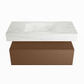 corian waschtisch set alan dlux 100 cm weiß marmor opalo ADX100Rus1lM1opa