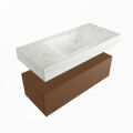 corian waschtisch set alan dlux 100 cm weiß marmor opalo ADX100Rus1lM1opa