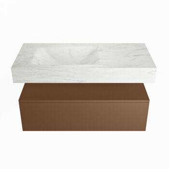 corian waschtisch set alan dlux 100 cm weiß marmor opalo ADX100Rus1ll1opa