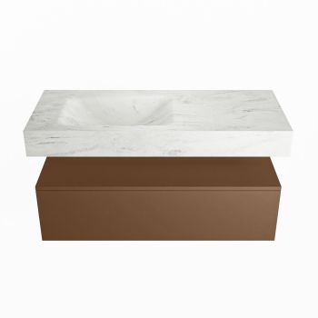 corian waschtisch set alan dlux 110 cm weiß marmor opalo ADX110Rus1ll0opa