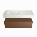 corian waschtisch set alan dlux 110 cm weiß marmor opalo ADX110Rus1ll1opa