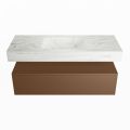 corian waschtisch set alan dlux 120 cm weiß marmor opalo ADX120Rus1lM0opa
