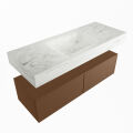 corian waschtisch set alan dlux 120 cm weiß marmor opalo ADX120Rus2lM0opa