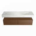 corian waschtisch set alan dlux 150 cm weiß marmor opalo ADX150Rus2lR0opa