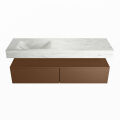 corian waschtisch set alan dlux 150 cm weiß marmor opalo ADX150Rus2ll1opa