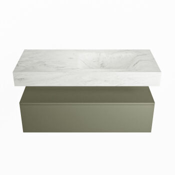corian waschtisch set alan dlux 110 cm weiß marmor opalo ADX110Arm1lR0opa