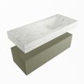 corian waschtisch set alan dlux 110 cm weiß marmor opalo ADX110Arm1lR1opa