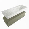 corian waschtisch set alan dlux 120 cm weiß marmor opalo ADX120Arm1lR1opa