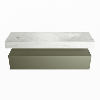 corian waschtisch set alan dlux 150 cm weiß marmor opalo ADX150Arm1lR0opa