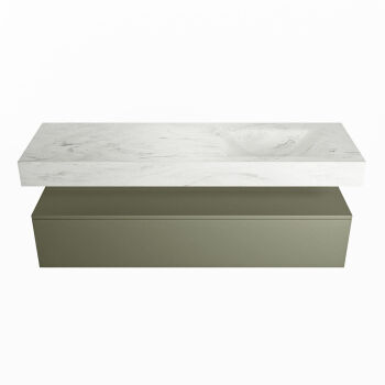 corian waschtisch set alan dlux 150 cm weiß marmor opalo ADX150Arm1lR1opa