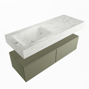 corian waschtisch set alan dlux 120 cm weiß marmor opalo ADX120Arm2ll0opa