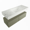 corian waschtisch set alan dlux 120 cm weiß marmor opalo ADX120Arm2lM1opa