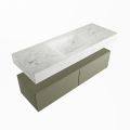 corian waschtisch set alan dlux 130 cm weiß marmor opalo ADX130Arm2lM1opa