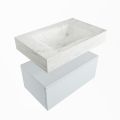 corian waschtisch set alan dlux 70 cm weiß marmor opalo ADX70cla1lM1opa