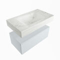 corian waschtisch set alan dlux 80 cm weiß marmor opalo ADX80cla1lM0opa