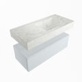 corian waschtisch set alan dlux 100 cm weiß marmor opalo ADX100cla1lR0opa