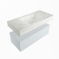 corian waschtisch set alan dlux 100 cm weiß marmor opalo ADX100cla1lM1opa