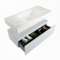 corian waschtisch set alan dlux 100 cm weiß marmor opalo ADX100cla1lM1opa