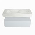 corian waschtisch set alan dlux 100 cm weiß marmor opalo ADX100cla1ll1opa