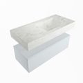 corian waschtisch set alan dlux 100 cm weiß marmor opalo ADX100cla1lR1opa