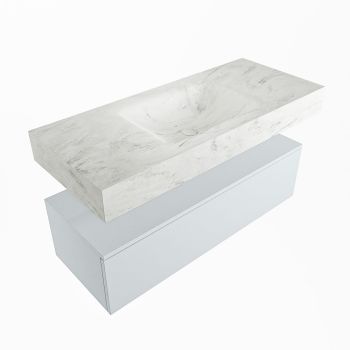 corian waschtisch set alan dlux 110 cm weiß marmor opalo ADX110cla1lM0opa
