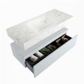corian waschtisch set alan dlux 110 cm weiß marmor opalo ADX110cla1lM0opa