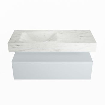 corian waschtisch set alan dlux 110 cm weiß marmor opalo ADX110cla1ll0opa