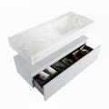 corian waschtisch set alan dlux 110 cm weiß marmor opalo ADX110cla1lR1opa