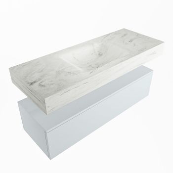corian waschtisch set alan dlux 120 cm weiß marmor opalo ADX120cla1lM0opa