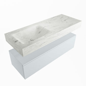 corian waschtisch set alan dlux 120 cm weiß marmor opalo ADX120cla1ll0opa