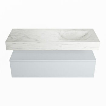 corian waschtisch set alan dlux 120 cm weiß marmor opalo ADX120cla1lR0opa