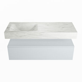 corian waschtisch set alan dlux 120 cm weiß marmor opalo ADX120cla1ll1opa
