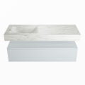 corian waschtisch set alan dlux 130 cm weiß marmor opalo ADX130cla1ll1opa