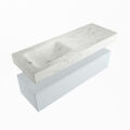 corian waschtisch set alan dlux 130 cm weiß marmor opalo ADX130cla1ll1opa