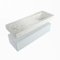 corian waschtisch set alan dlux 130 cm weiß marmor opalo ADX130cla1lR1opa