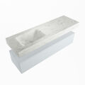 corian waschtisch set alan dlux 150 cm weiß marmor opalo ADX150cla1ll1opa