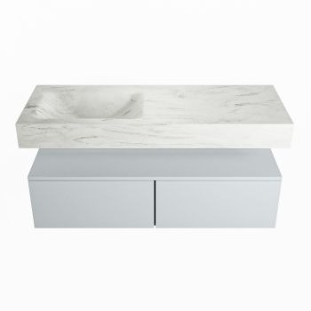 corian waschtisch set alan dlux 120 cm weiß marmor opalo ADX120cla2ll0opa